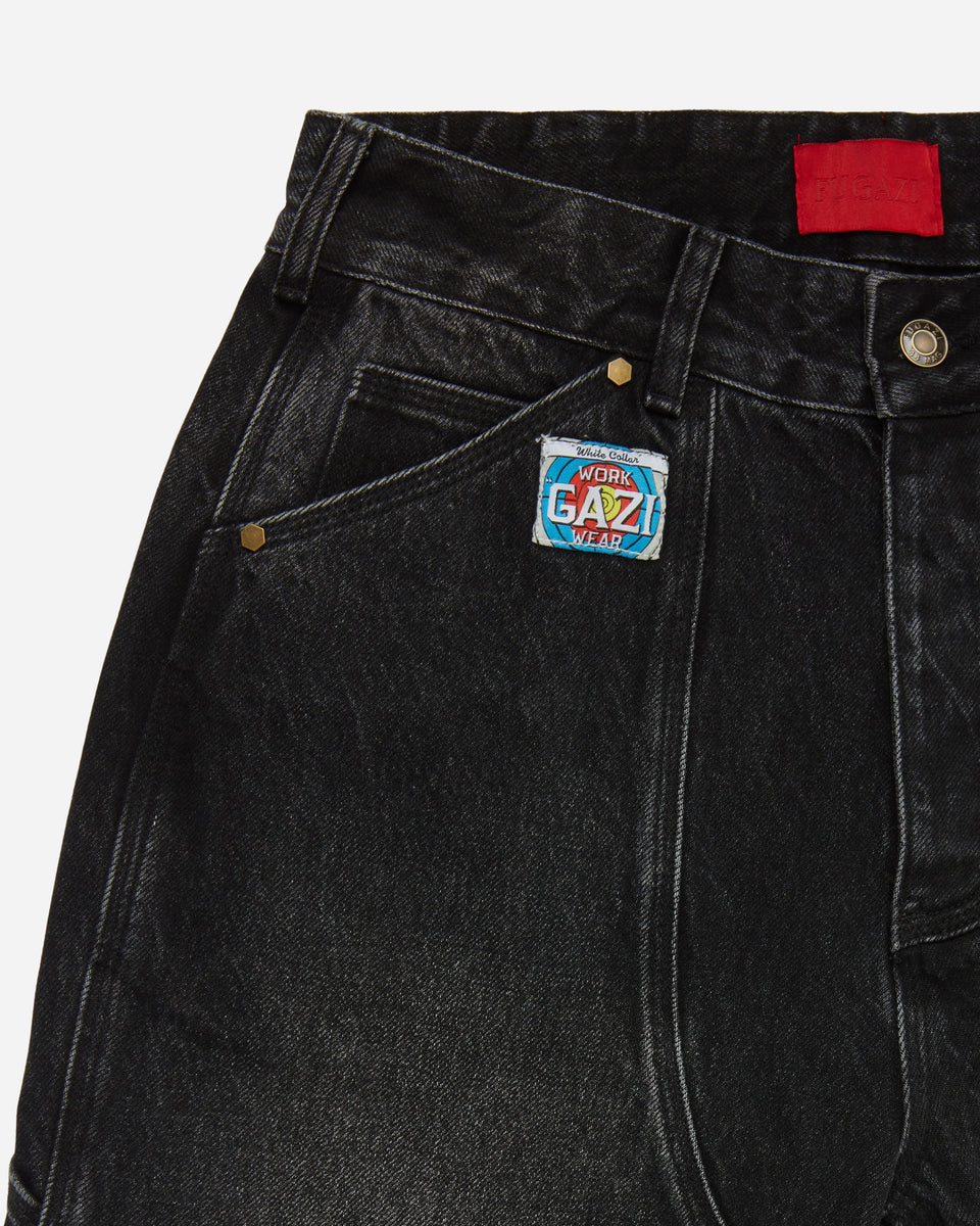 パンツ 2000's archive paint black buggy slacks Vintage Pants – BuckleBack Archive