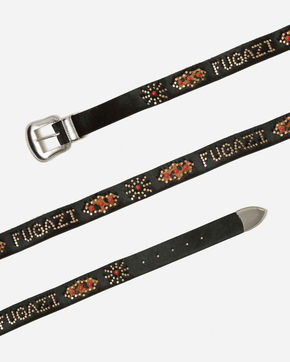FUGA レザーベルト 　レオニアン Western Belt Leopard Pony Hair – FUGAZI®