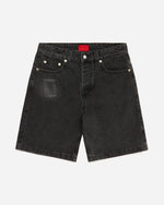 Novelty Denim Shorts Washed Black