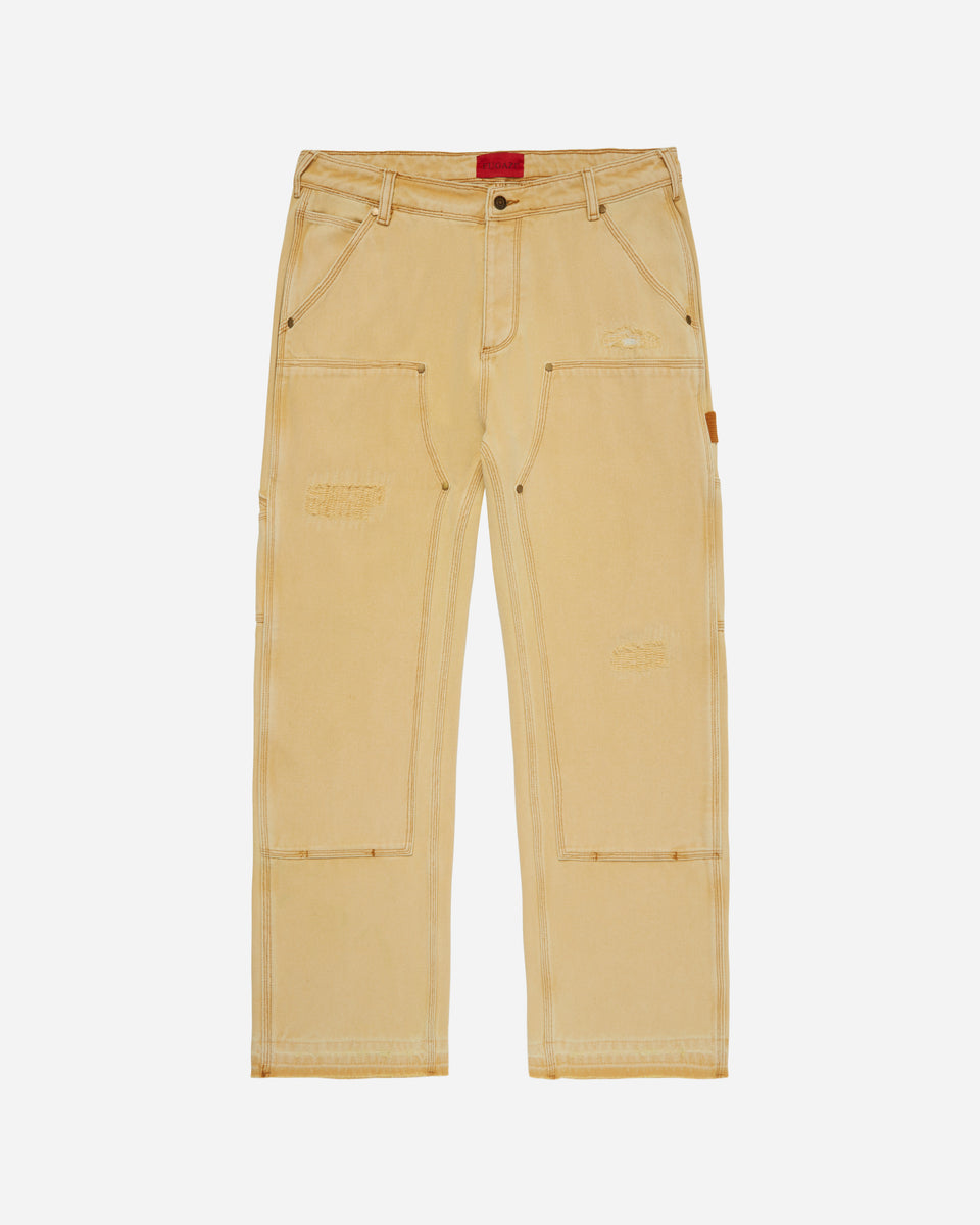 【MUCENT】DoubleKnee Damage Painter Washing Pants MUSINSA | MUCENT Double Knee Damage Detail Painter Washing