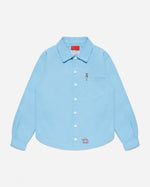 White Collar Work Jacket Blue