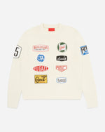 Racing Knit Sweater Cream