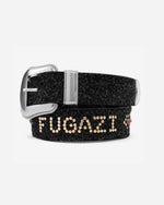 Western Belt Black Hairy Suede