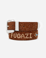 Western Belt Brown Hairy Suede