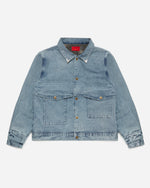 Western Snap Denim Jacket Light Washed