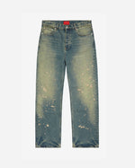Chain Splatter Jeans Mud Washed