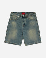 Novelty Denim Shorts Mud Washed