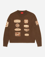 Racing Knit Sweater Brown