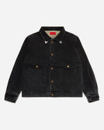 Western Snap Denim Jacket Washed Black