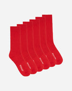 Liner Knit Sock Bundle Red