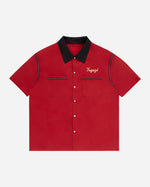 FUGAZI® Accidents Bowling Shirt Red – lyocell cotton button-up shirt
