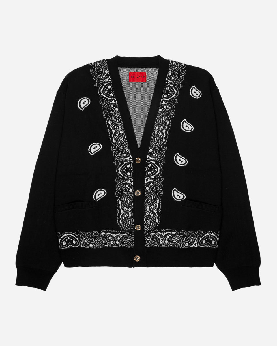 CHALLENGER BIG PAISLEY CARDIGAN ブラック CHALLENGER/BIG PAISLEY CARDIGAN（BLACK）［ビッグペイズリー