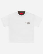 Conglomerate Double Collar Tee White