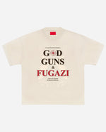 God, Guns & Fugazi Tee Sand