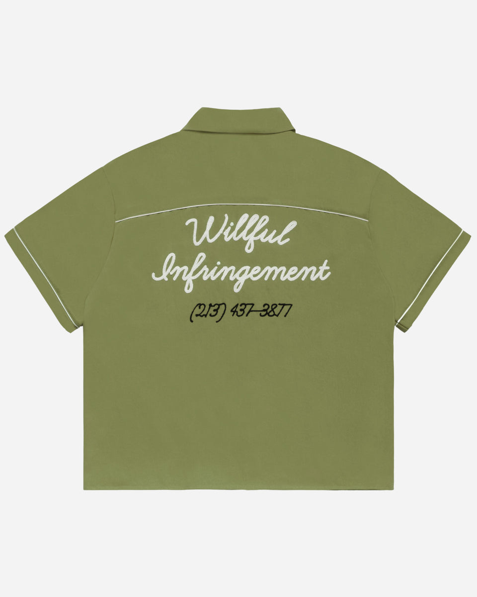 Willful Infringement Bowling Shirt Green – FUGAZI®
