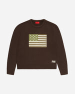 Big Green Flag Knit Sweater Oil
