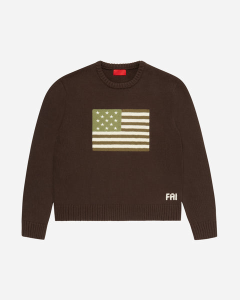 Big Green Flag Knit Sweater Oil
