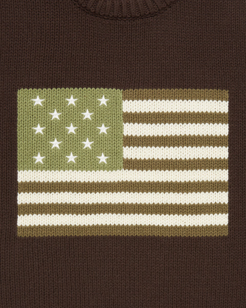 Big Green Flag Knit Sweater Oil