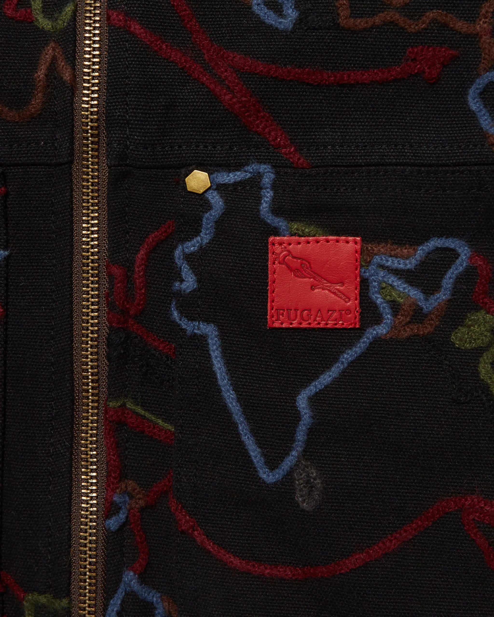 Chain Stitch Trade Route Work Jacket Black – FUGAZI®