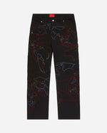Chain Stitch Trade Route Work Pants Black