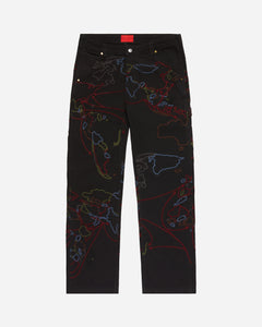 Chain Stitch Trade Route Work Pants Black