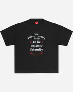 FUGAZI® Mighty Friendly Paperthin Tee Black – washed 4oz slub cotton t-shirt