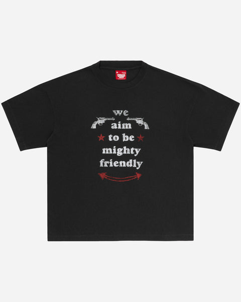 FUGAZI® Mighty Friendly Paperthin Tee Black – washed 4oz slub cotton t-shirt