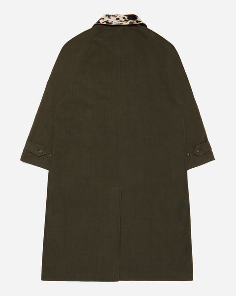 Pony Collar Balmacaan Coat Black