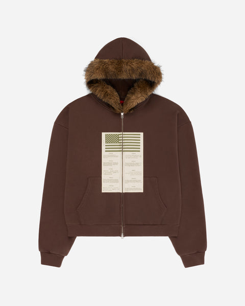 Blood Chit Hoodie Brown