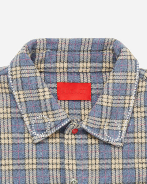 Stone Snap Flannel Blue