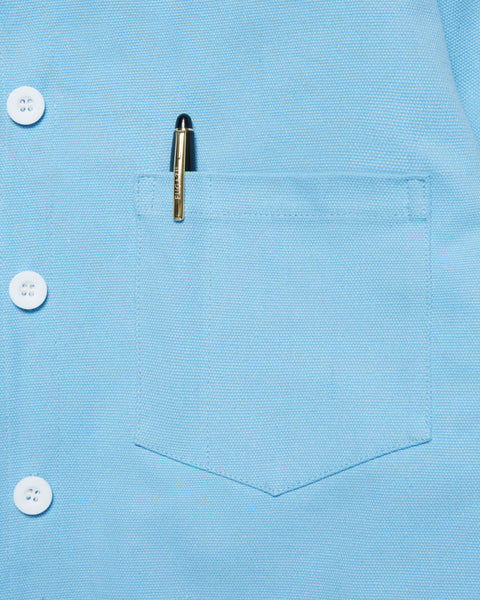 White Collar Work Jacket Blue