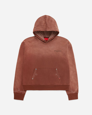 Stone Rivet Hoodie Faded Brown