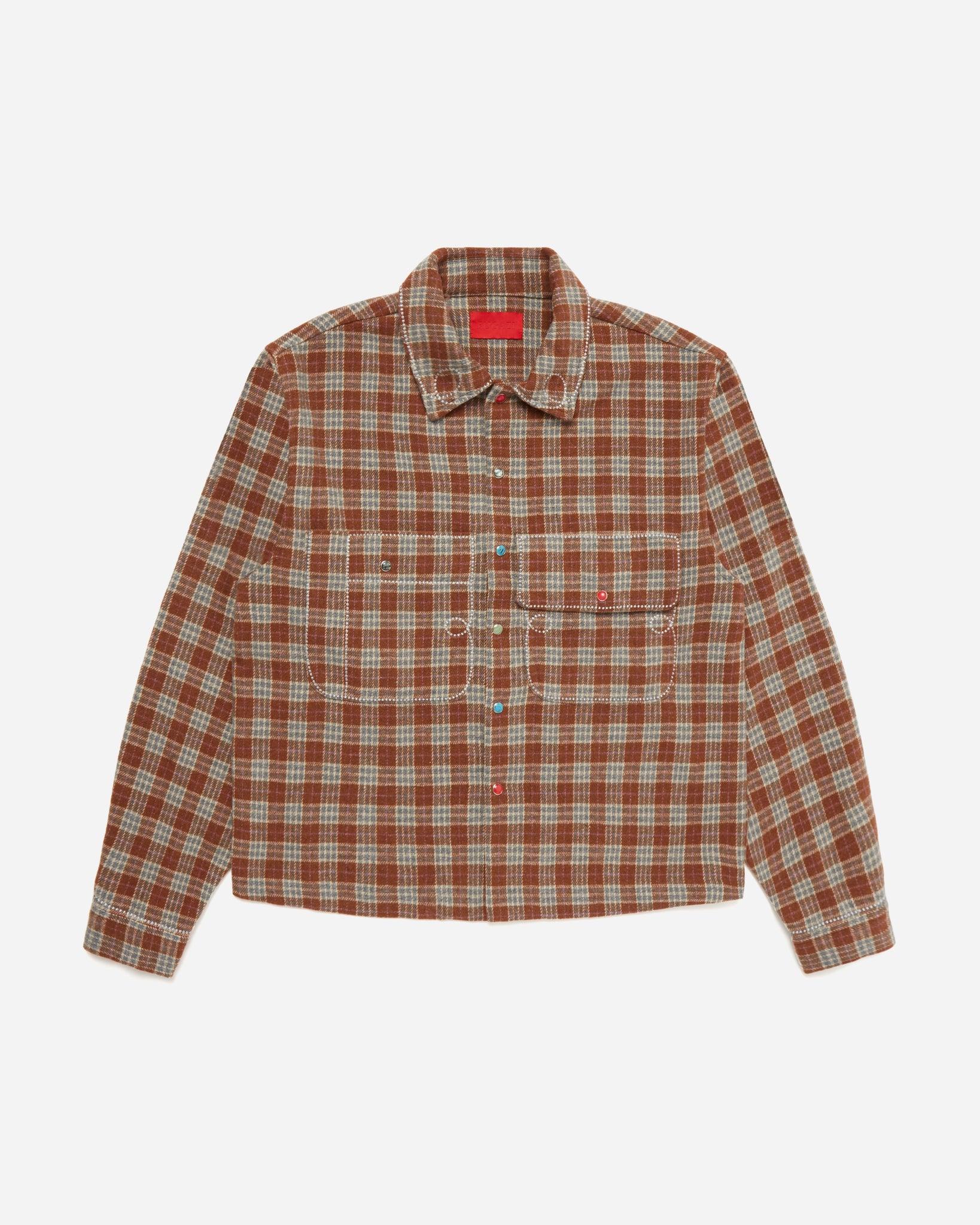 Stone Snap Flannel Brown