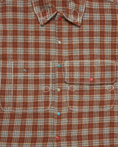 Stone Snap Flannel Brown