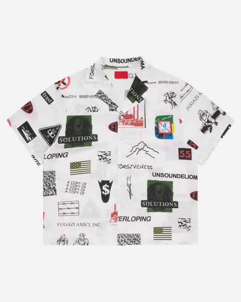 FUGAZI® Consumer Shirt White – cotton camp collar button-up shirt