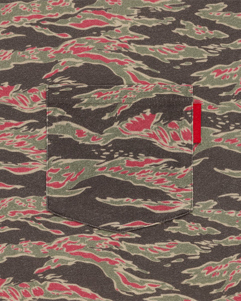 Tiger Camo Paperthin Pocket Tee Olive