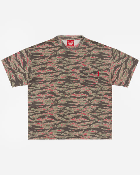 Tiger Camo Paperthin Pocket Tee Olive