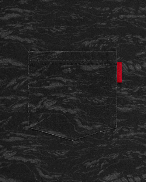 Tiger Camo Paperthin Pocket Tee Black