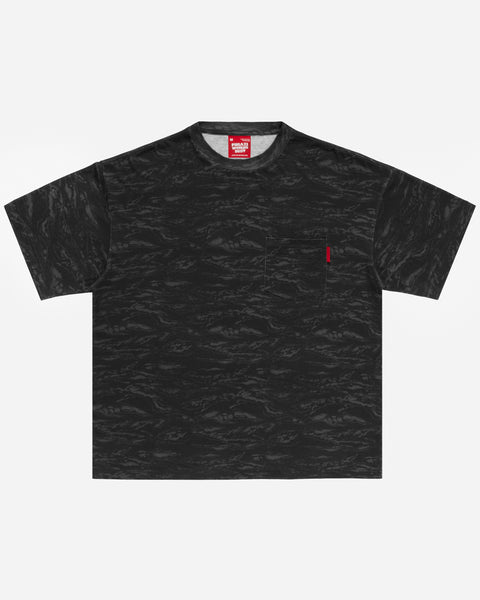 Tiger Camo Paperthin Pocket Tee Black