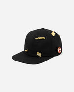 FUGAZI® Pin Hat Black – herringbone twill 6-panel hat