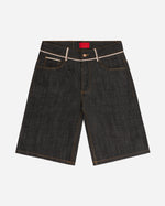 FUGAZI® More Selfish Denim Shorts Charcoal – unwashed 14.5oz cotton denim shorts