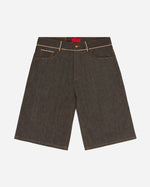 FUGAZI® More Selfish Denim Shorts Brown – unwashed 14.5oz cotton denim shorts