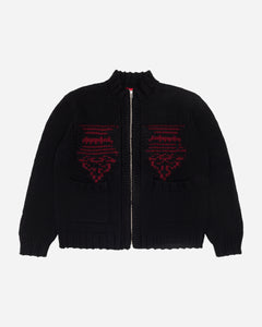 Medallion Zip Knit Black