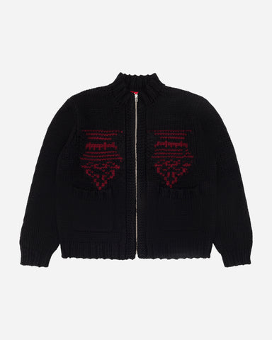 Medallion Zip Knit Black