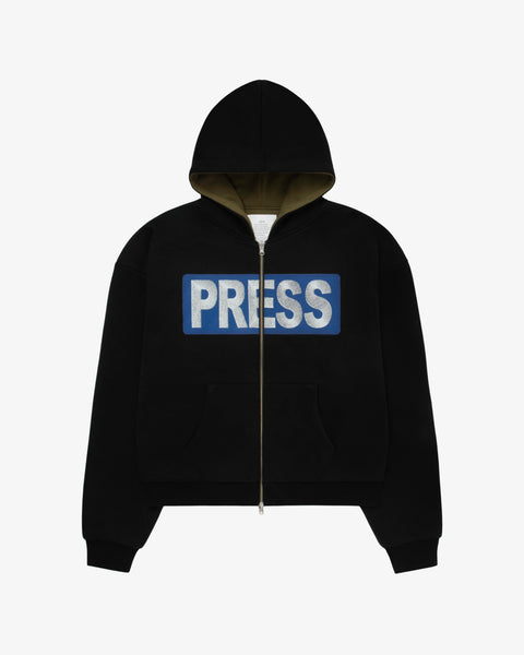 Army/Press Reversible Zip Hoodie