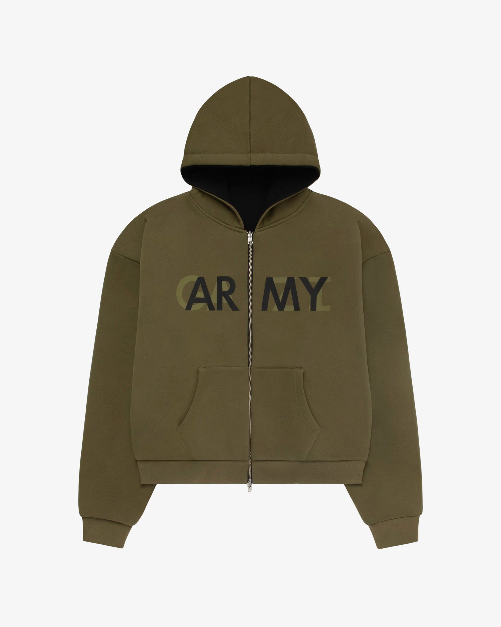 Army/Press Reversible Zip Hoodie