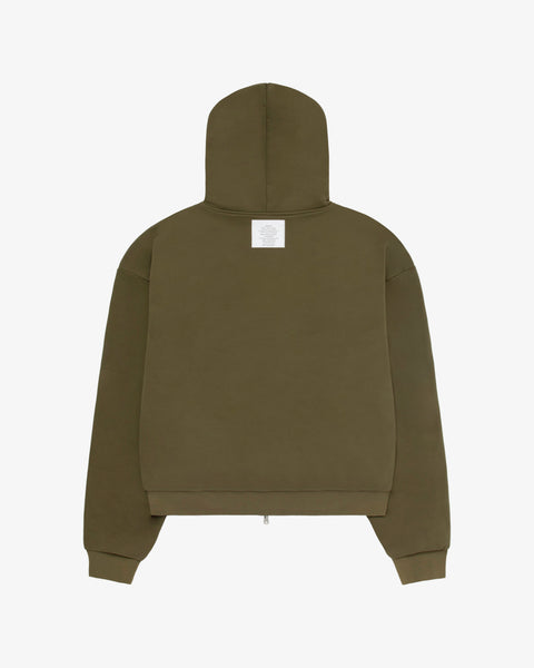 Army/Press Reversible Zip Hoodie