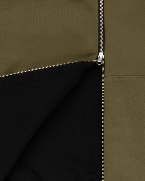 Army/Press Reversible Zip Hoodie