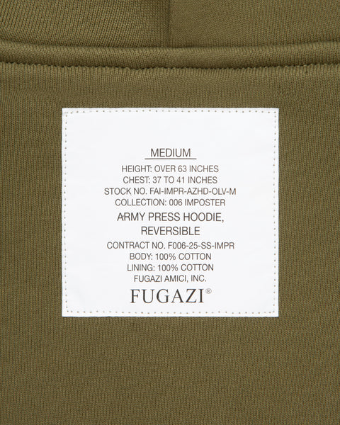Army/Press Reversible Zip Hoodie