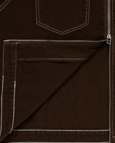 Layered Farsi Work Shirt Brown